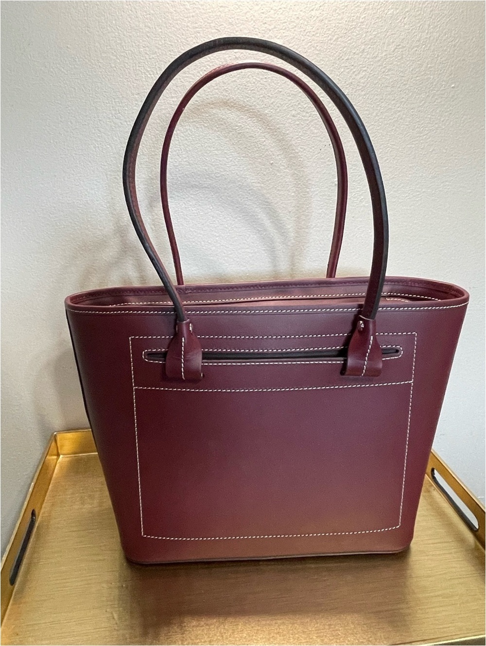 Dooney & Bourke BBECN1562 BXBX Burgundy Leather Tote Bag - Picture 5 of 15